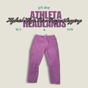Athleta Headlands Hybrid High Rise Cargo Legging S Purple Nylon/Spandex Womens A